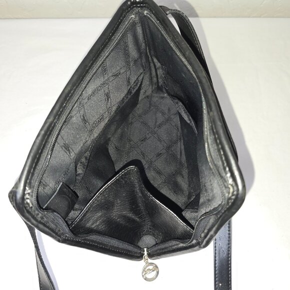 Vintage Longchamp Roseau Small Black Grain Leather Crossbody Shoulder Bag AS IS - Picture 9 of 13